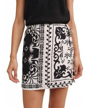Bella Dahl Wrap Skirt With Sash - Black