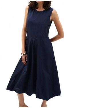Joseph Ribkoff Bubble Skirt A-Line Midi Dress - Blue