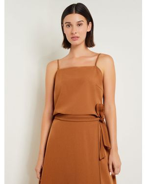 Misook Square Neck Cami - Brown