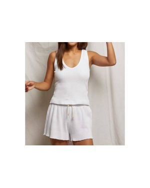 PERFECTWHITETEE Romy Waffle Shorts - Black