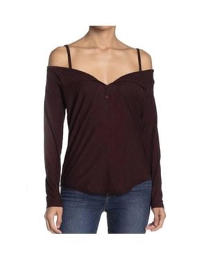 Nation Ltd Harlow Long Sleeve Top - Purple