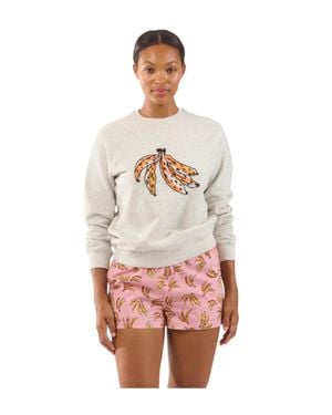 Le Superbe Beaded Bananas Sweatshirt - Red