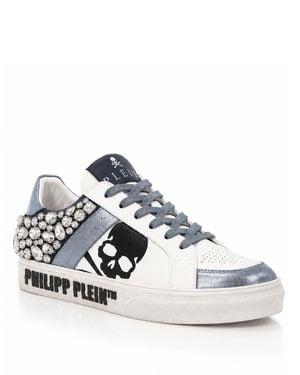 Philipp Plein Low-Top Sneakers Skull Stones - White