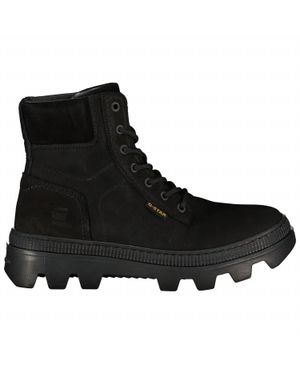 G-Star Noxer High Nubuck Round Toe Platform Boots - Black