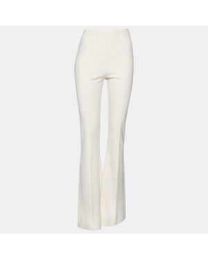 SABLYN Ivory Stretch Knit Flared Pants - White