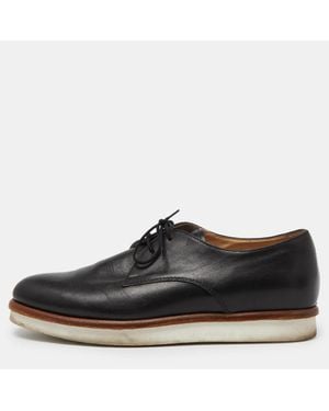 Tod's Leather Platform Oxfords - Black