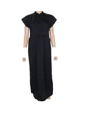 Bitte Kai Rand Asymmetric Button Short Sleeve Dress - Black