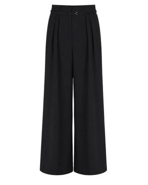 Dries Van Noten Wide-Leg Pants With High Waist And Pleated Front - Black