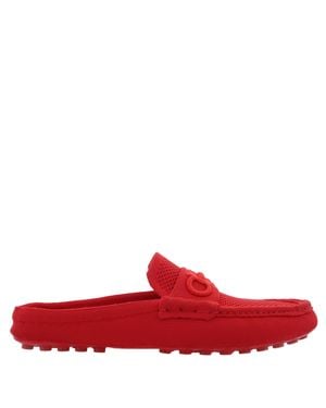Ferragamo Ferragamo Decker Gancini Woven Drivers, Size 9 Ee - Red