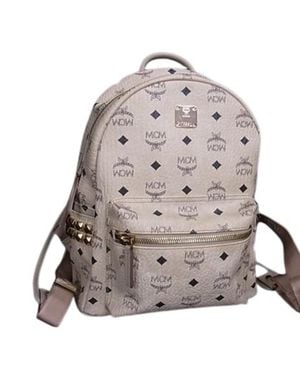 MCM Canvas Backpacks - Gray