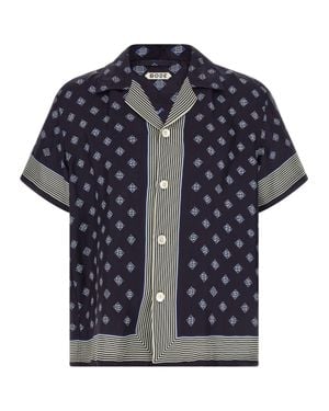 Bode Foyer Diamond Shirt - Blue