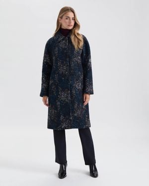 Ellen Tracy Balmacaan Coat - Blue