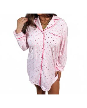 Birdies Heart Sleep Dress - Pink