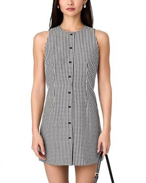 French Connection Gingham Mini Dress - Gray