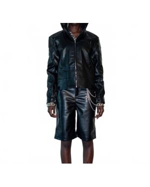 KnotWtr Leather Shorts - Black