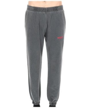 Represent Relaxed-Fit Track Pants With Elastic Waistband And Functional Pockets - Gray