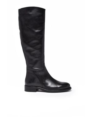 METISSE Leather Boots - Black