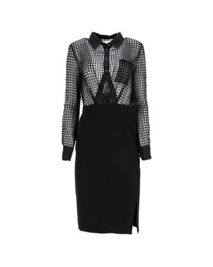 Altuzarra Ludovicio Gingham Sheered Midi Dress - Black