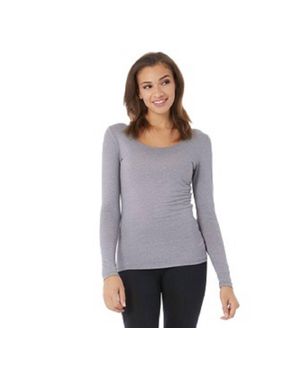 32 Degrees Cozy Heat Underwear Top - Gray