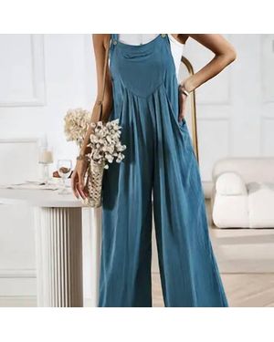 Hidden Jeans Broad Leg Jumpsuit - Blue