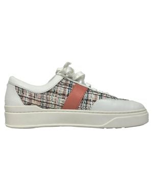 Stuart Weitzman Tweed Accent Sneakers - Gray