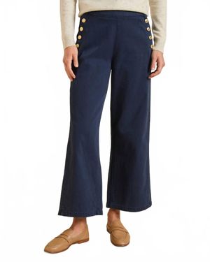 DL1961 Hepburn Sailor Wide Leg Pants - Blue