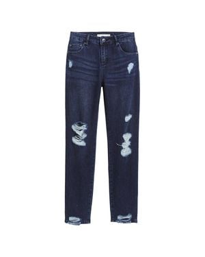 Tractr Jeans Destructed Weekender Pant - Blue
