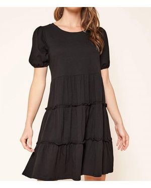 Sugarlips Maryam Puff Sleeve Dress - Black