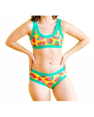 Thunderpants USA Cotton Blend Bralette - Yellow
