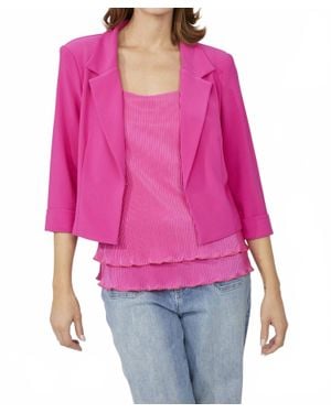 FRANK LYMAN Knit Bolero Jacket - Red