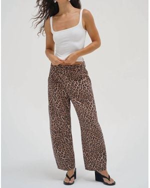 LNA Cross Creek Leopard Pant - Brown