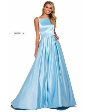 Sherri Hill Mikado A-Line Prom Gown - Blue
