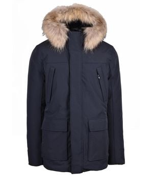 Yes-Zee Fur-Trimmed Stretch Nylon Parka - Blue