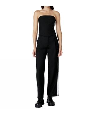 Nia Messi Stripe Sweatpants - Black