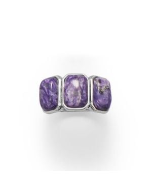 Fashnzfab Three Times A Charm! Charoite Ring - Purple