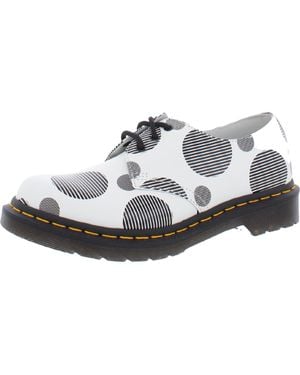 Dr. Martens Polka Dots Leather Lace-Up Shoes - White