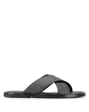 Ferragamo Sion Gancini Sandals - Black