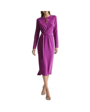 Purple wrap dresses hot sale