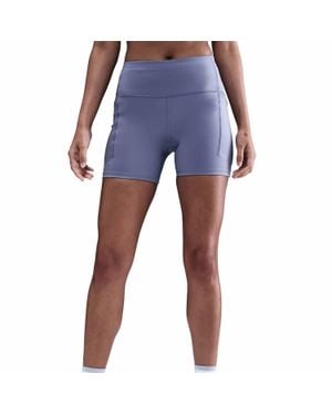 Nike Swift High-Waisted Tight Running Shorts With Pockets - Blue