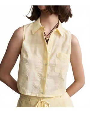 Hevron Katja Sleeveless Top - Natural