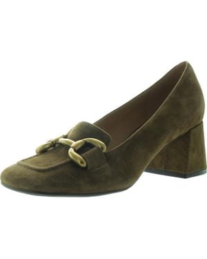 Nine West Veepe Embellished Suede Loafer Heels - Green