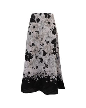 Zimmermann Pop Bias Midi Skirt - Gray