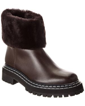 Proenza Schouler Leather & Shearling Boot - Brown