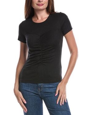 Nation Ltd Alina Center Front Seamed T-Shirt - Black