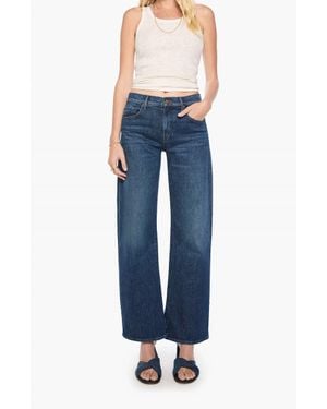 Mother The Mid Rise Lasso Sneak Jeans - Blue