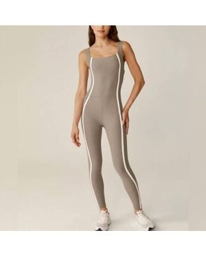 Beyond Yoga Space Dye New Moves Midi Jumpsuit - Natural