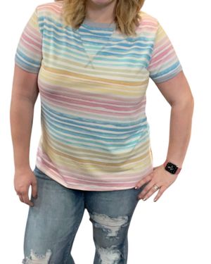 Honeyme Pastel Watercolor Everyday Tee - Gray