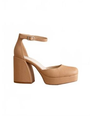Oasis Society Oslo Chunky Platform Mary Janes Heels - White