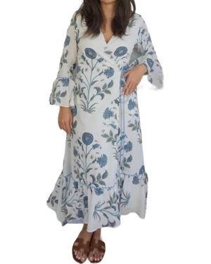 NIBI Rhode Wrap Dress - Blue