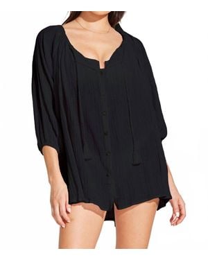 Vitamin A Costa Shirt Dress - Black